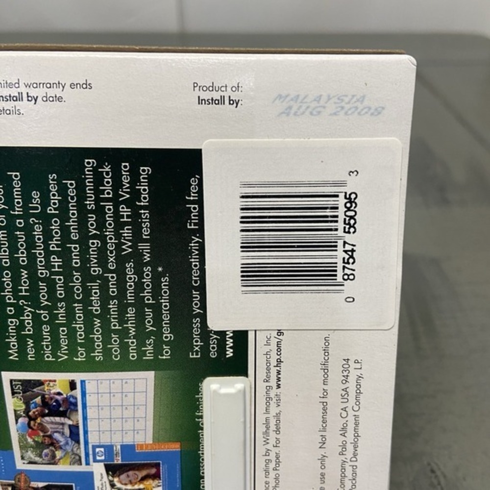 Original HP 95 Ink Cartridge Tri-color Sealed Package Expired 2008 - Picture 5 of 5